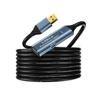 SYONG USB 3.0 Aktives Verlängerungskabel, Typ A Stecker auf Typ A Buchse, Typ C Anschluss 5Gbps Datenübertragungskabel USB-Repeater