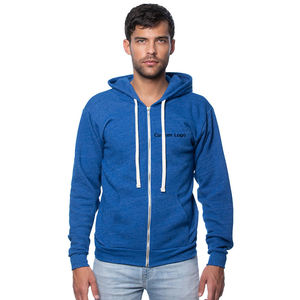 Bella Canvas Unisex B3939 Tri-Blend Hoodie 100% algodón bordado Diseño impresión Digital teñido liso para invierno - Product Image 4