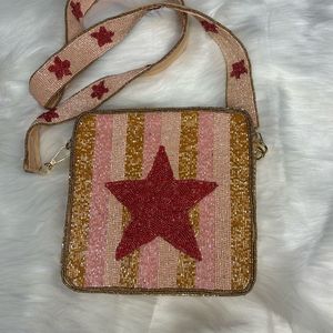 Handmade Patterned Beaded <b>Purse</b> with <b>Long</b> Strap - Product Image 3