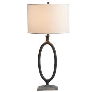 Diseño Simple estilo Metal negro Base Hotel pasillo bisel pantalla Metal lectura cama sdie lámpara de mesa para decoración de escritorio de oficina - Product Image 5