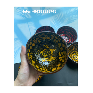 Tendance chaude 2025 Nouveaux articles de table jetables attrayants en coquille de noix de coco incrustée de nacre et laqué coco, de qualité supérieure - Product Image 6