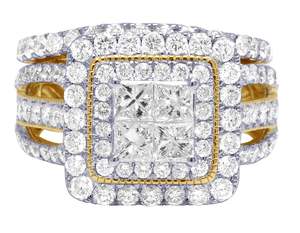 S925 Sterling Silver With Round & princess Cut Moissanite Iced Out Diamond Luxury Engagement or <b>Statement</b> <b>Ring</b> - Product Image 5