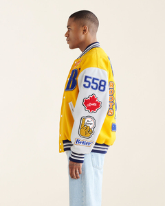 Wholesale Custom Made Men's Varsity Jacket Street Style Casual Wear with Logo Printing Low Price Lettermen Jacket for Men - Product Image 5