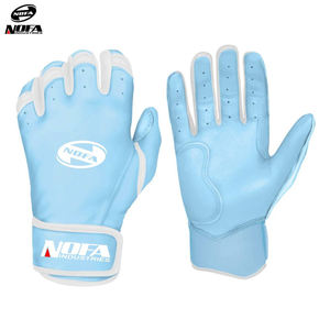 Gants de baseball en cuir véritable personnalisés de haute qualité pour hommes enfants jeunes gants de frappe à longue manchette avec logo - Product Image 2