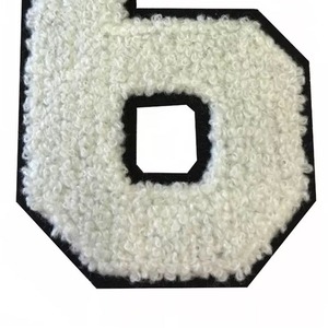 Transfert de chaleur mode 3D Logo grande lettre chiffres vêtement patchs de broderie sweats à capuche patchs en chenille personnalisés - Product Image 3