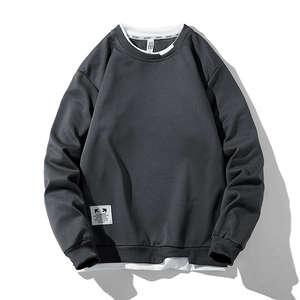 Trendy <b>Mens</b> Sporty Two-Piece <b>Turtle</b>-<b>Neck</b> Slim-Fit Long-Sleeved Hoodie 100% Cotton Print Pattern for Spring Vacation - Product Image 2