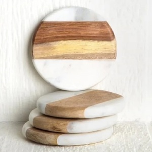 Sous-verres en bois et marbre à prix de gros d'usine, antidérapants, pour tasses à thé, décoration de table, tapis et coussinets - Product Image 3