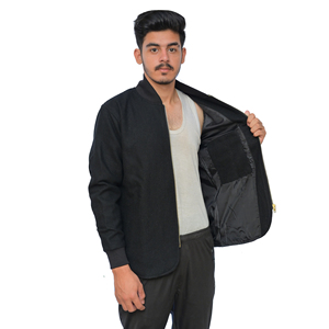 Chaqueta Bomber Gótica para Hombre, Bordado en Lona, Cuello Alto, Larga, Delgada, Ligera, Cortavientos, Informal de Invierno - Product Image 5