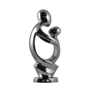 Modernist kissing couple <b>metal</b> figurine sculpture captures tender romance in sleek artistic form amazingly made by ARTISTIQUE - Product Image 5