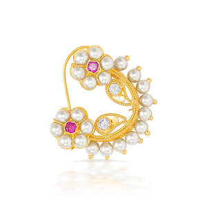 Joyería de Perlas Nath de Oro Nishigandha - Product Image 2