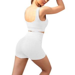 Conjunto personalizado de sujetador y pantalón corto deportivo de 2 piezas para mujer 2026, decoración con botones hasta la rodilla para el verano 2026 - Product Image 6