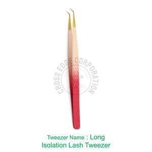 Professional Eyelash Extension Curved Classic Fiber Pointed Tip Tweezers 45 Bend Russian Volume Nonslip Lash <b>Tool</b> Premium - Product Image 2