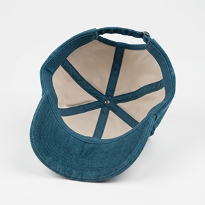 Casquette de baseball en velours côtelé brodée, vente en gros, logo personnalisé, haute qualité, OEM ODM, faible MOQ, unisexe, 6 panneaux, réglable, style décontracté - Product Image 5