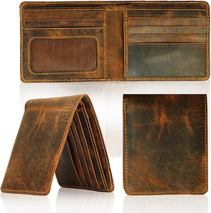 Diseño de logotipo personalizado para Cartera de hombre ligero longitud corta de cuero genuino de alta calidad hecho en fábrica con precio al por mayor - Product Image 1
