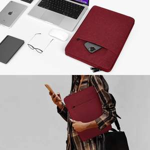 Factory Wholesale High Quality 15.6 Inch Polyester <b>Laptop</b> Sleeve Bag Shoulder Strap Zipper Pocket Fashion Basic Vietnam Origin - Product Image 5