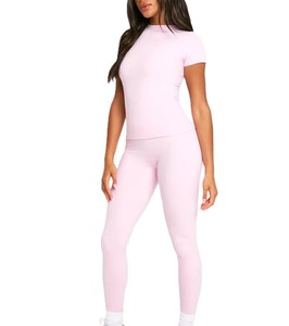 Leggings de mujer Diseño único para gimnasio y mallas de calle al aire libre Logotipo personalizado y totalmente personalizado Elástico sin costuras - Product Image 5
