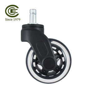 ล้อเลื่อนสำนักงานแบบมีเบรก ขนาด 80 มม. สีดำ สำหรับเฟอร์นิเจอร์ - Product Image 1