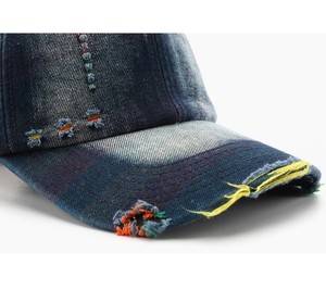 Vente en gros de chapeaux de baseball unisexes, polyester/coton, délavés à l'acide, déchirés, ajustables sur mesure à 6 panneaux - Product Image 4