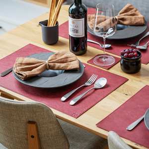 Mantel Individual Rústico de Cuero Genuino para Mesa de Comedor de Restaurante, Impermeable, Resistente al Calor, Antiolores, Resistente y Duradero - Product Image 4