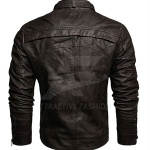 <b>Smart</b> Men Leather <b>Jacket</b> With Durable Outdoor Pattern For Stylish Winter <b>Jacket</b> Everyday Wear - Product Image 2