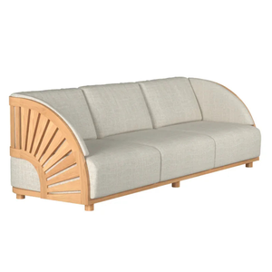 Ensemble de canapés de jardin en teck massif, élégant et moderne, résistant aux intempéries, pour villa, appartement, patio, terrasse, bord de piscine, hôtel - Product Image 3