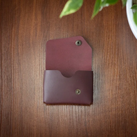 Dompet RFID kulit asli buatan tangan untuk pria, dompet kartu ID pekerjaan pendek, penutup paspor, dompet koin, tempat kartu uang