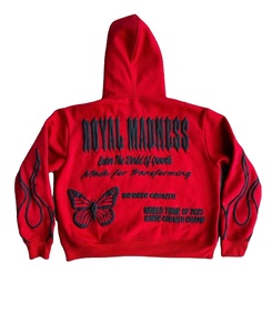 Sweat-shirt à capuche surdimensionné personnalisé de haute qualité avec logo en relief de haute qualité - Product Image 2