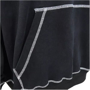 Sweat à capuche grande taille de haute qualité pour hommes, sweat à capuche avec logo imprimé personnalisé, couture contrastée, saison 2025 - Product Image 4