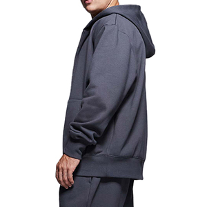 Sweatshirts à capuche zippés vierges OEM personnalisés avec double fermeture éclair Sweatshirts à capuche à fermeture éclair intégrale - Product Image 4