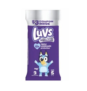 Pañales Luvs Tamaño 5 Blueys Platinum Protection 172 Count Venta a granel para bebé Uso diurno y nocturno a precio barato - Product Image 4