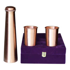 Diamond Cut Design High Quality Pure Copper Water <b>Drinking</b> <b>Bottle</b> Luxury Antique Copper <b>Bottle</b> for Various Health Benefits 2023 - Product Image 5