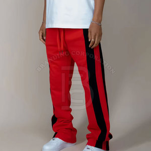 Ropa de calle personalizada OEM, pantalones de chándal acampanados, pantalones de chándal acampanados de algodón y lana, pantalones para correr para hombre - Product Image 4