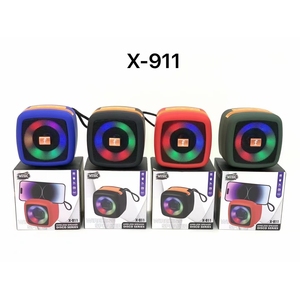 Enceinte sans fil Music Tech X-911 Mini avec LED RGB 5.3, portable pour fêtes en extérieur, alimentée par batterie, avec support pour téléphone - Product Image 4