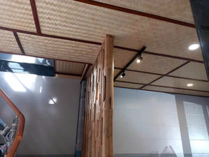 High Quality Eco-Friendly Handwoven <b>Bamboo</b> Webbing <b>Sheet</b> Flexible Durable Furniture Wall Decor Painted Technique - Product Image 3