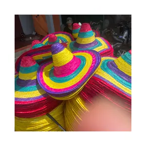 草帽新系列夏季2024手工编织草帽定制尺寸和标志墨西哥草帽价格有竞争力