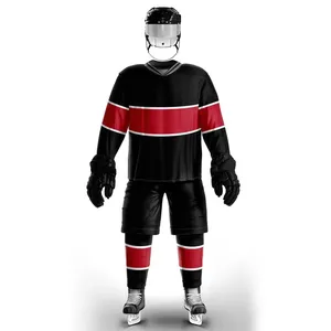 Uniforme de Hockey sur glace avec Logo personnalisé, uniforme confortable à manches longues dans toutes les couleurs, uniforme imprimé par Sublimation, fabriqué au Pakistan - Product Image 2