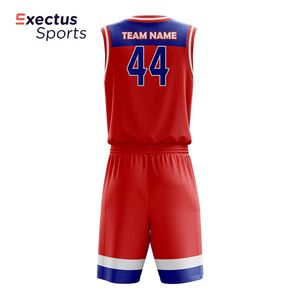 Vente en gros d'uniformes de maillots de basket-ball respirants personnalisés 100% polyester Design réversible Vêtements de sport sublimés Gilet vierge imprimé - Product Image 3