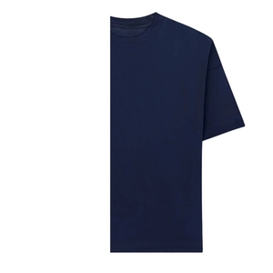เสื้อยืดแขนสั้นลำลองผู้ชายไซส์ใหญ่ สีน้ำเงินเข้ม 220gsm ผ้าออร์แกนิค 100% ปักโลโก้คุณภาพสูง ปรับแต่งได้ - Product Image 3
