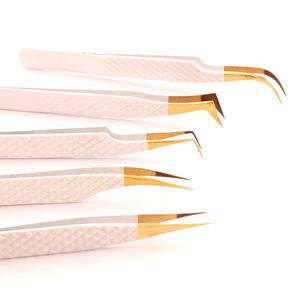 Pince à cils à pointe dépoussiérée en diamant de marque privée personnalisée en acier inoxydable de haute précision à prise lisse et antidérapante - Product Image 4