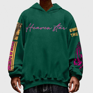 Pull lourd 500gsm personnalisé Sweats à capuche pour hommes Pull personnalisé de haute qualité en strass délavé à l'acide Streetwear Fabricants - Product Image 1