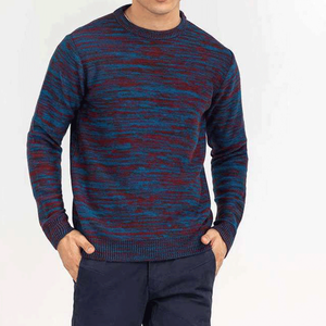 Pull pour homme tendance, à col rond, en tricot, anti-rides, anti-boulochage, séchage rapide, logo personnalisable sur le devant, vente chaude pour l'hiver - Product Image 1