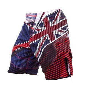 Shorts thaïlandais pour hommes en polyester personnalisés, séchage rapide, respirants, anti-humidité, unis, vierges, pour MMA et boxe, grandes tailles, vente en gros - Product Image 5