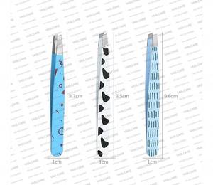 Private Label Custom Eyebrow Tweezers Fiber Tips Wholesale Straight Volume Hair Remover Printed Eyebrow Tweezers by Vaslcare - Product Image 2