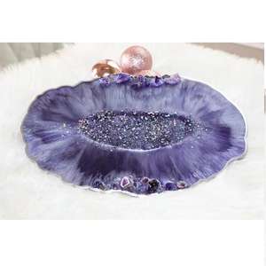 Moderna y Hermosa Bandeja de Servir India Hecha a Mano con Resina y Pintada a Mano para Cocina, Comedor y Decoración del Hogar, Artesanía Atemporal TC-638 - Product Image 2