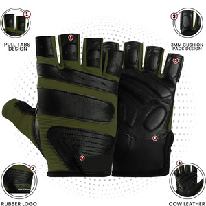 Gants de fitness en élasthanne avec logo personnalisé pour l'haltérophilie entraînement sportif avec protection de la paume - Product Image 4