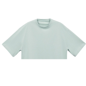 Camiseta Casual de Manga Corta para Hombre, Talla Grande, con Logotipo Bordado Personalizable de Alta Calidad, Color Azul Cielo, 220 g/m², 100 % Orgánica - Product Image 4