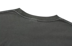 2025 nuevo estilo lavado ácido tela de lona transpirable Camisetas cuello redondo de alta calidad personalizar Logo Unisex camisetas cómodas hombres - Product Image 2