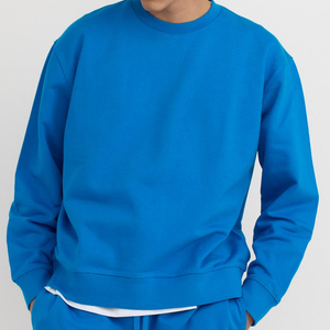 Custom basics coton mélangé goutte épaule hommes sweat vierge surdimensionné polaire col rond surdimensionné sweats surdimensionnés - Product Image 3