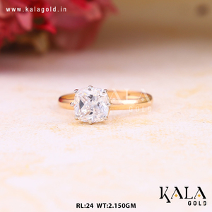 แหวนพลอยเพชรแบบอเมริกันคลาสสิกสำหรับผู้หญิงทอง18K แข็งทันสมัยสำหรับงานเลี้ยงครบรอบแต่งงานงานหมั้นหรือของขวัญ - Product Image 2