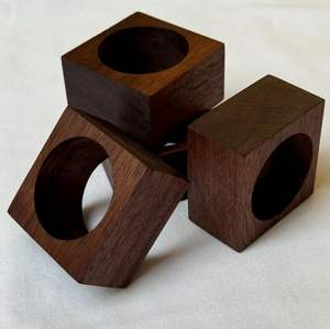 Handmade <b>rustic</b> wooden napkin ring for <b>dining</b> decor <b>farmhouse</b> kitchen holiday wedding party elegant gatherings - Product Image 2